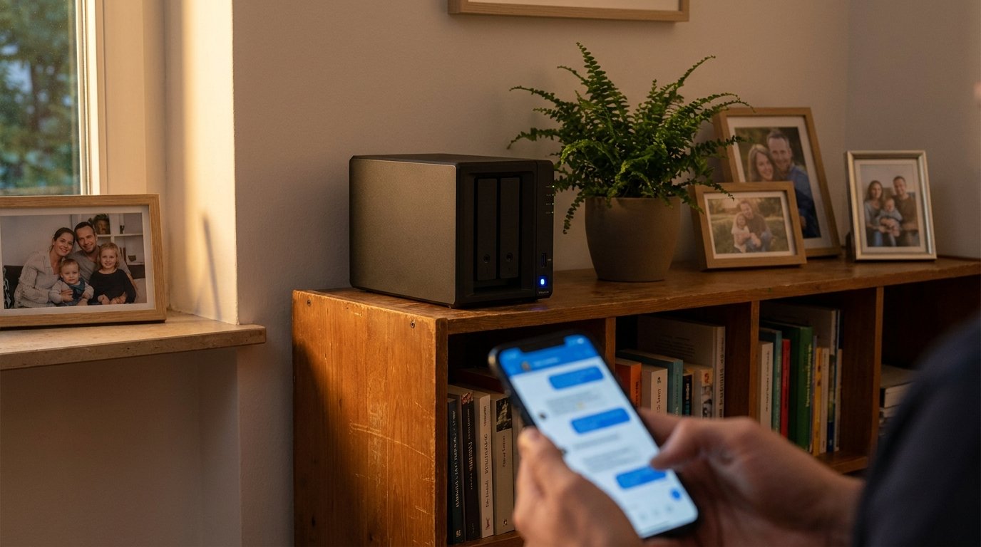 Eigene NAS im Regal zu Hause — die Daten bleiben im Haus